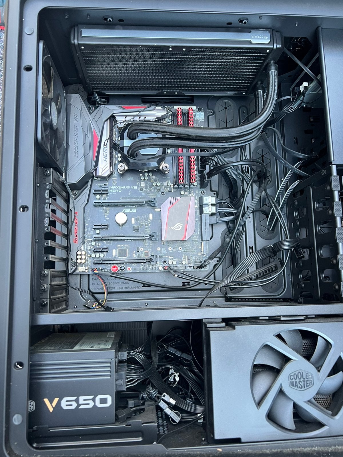 CM Cosmos 2 + watergekoelde i7 6700k Asus Maximus VIII Hero, Ophalen, Zo goed als nieuw, 16 GB, 4 Ghz of meer