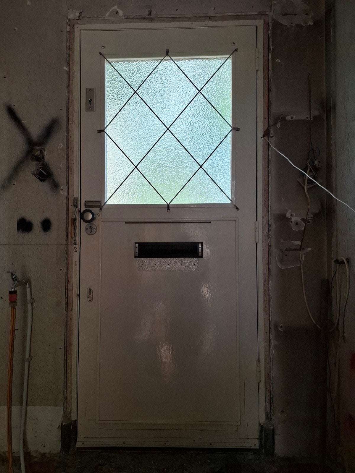 Voordeur 203x88 cm - Overgebleven na verbouwing, Doe-het-zelf en Verbouw, Deuren en Horren, Gebruikt, 80 tot 100 cm, Ophalen of Verzenden
