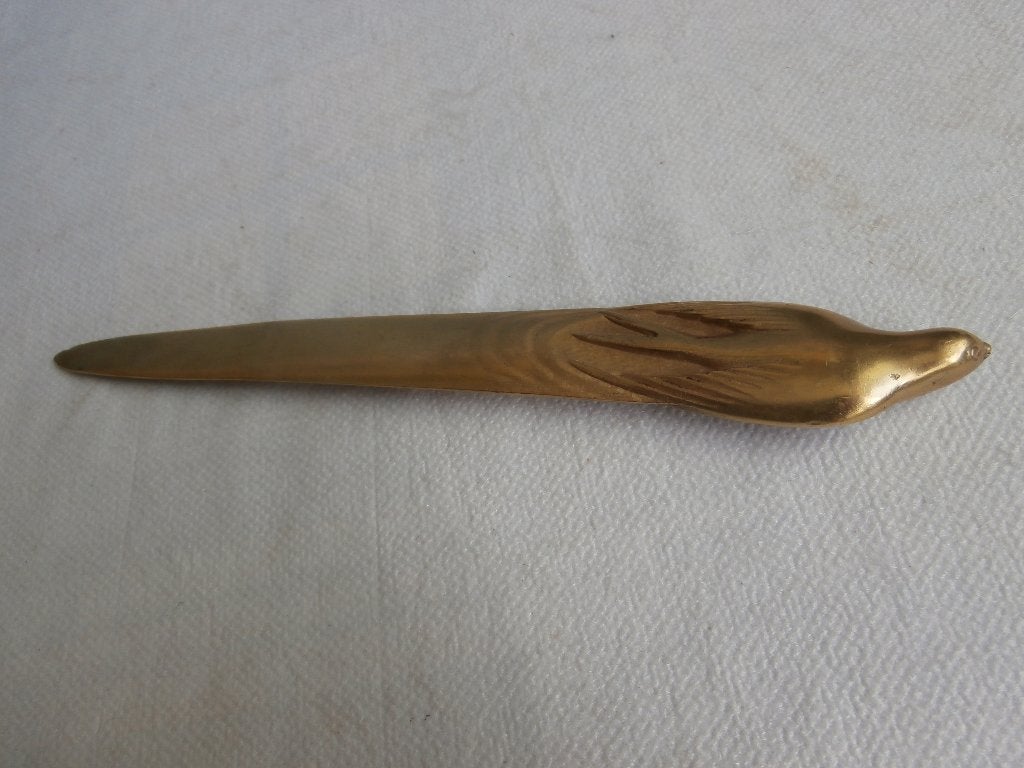 Briefopener van Guy Art Deco tijd, zwaluwvorm handvat 21 cm, Ophalen of Verzenden