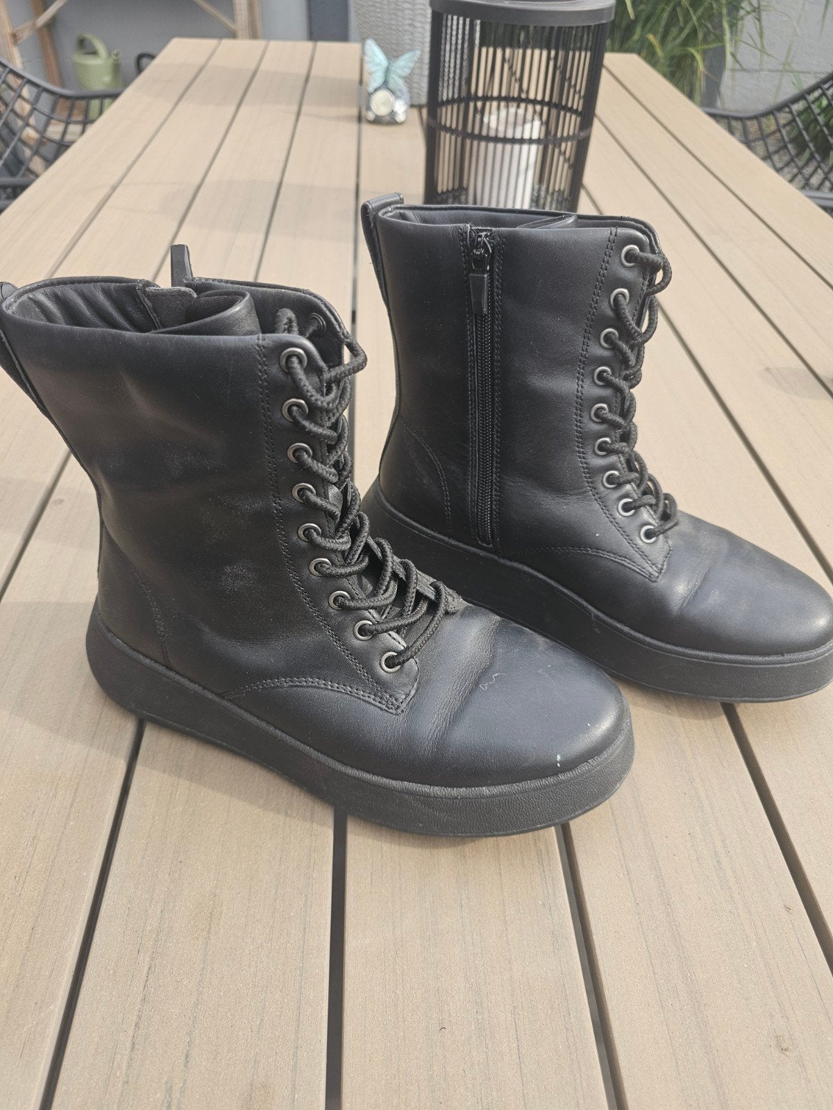 FitFlop Leren Dames Laarzen - Nieuwstaat - maat 38, Zwart, FitFlop, Lage of Enkellaarzen, Nieuw