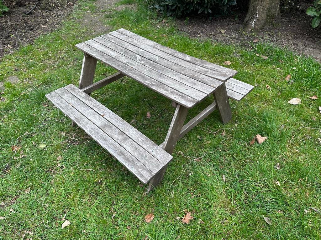 Picknicktafel voor kinderen, Tuin en Terras, Picknicktafels, Gebruikt, Rechthoekig, Hout, Ophalen