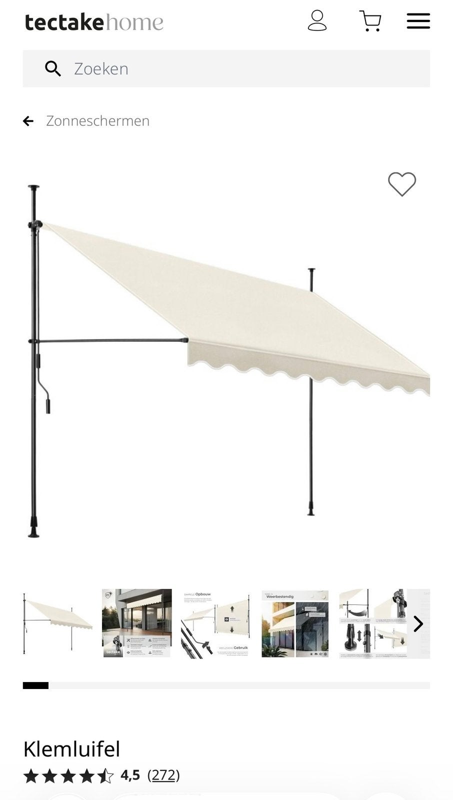 Beige klemluifel, Overige typen, Nieuw, Ophalen of Verzenden, Verstelbaar