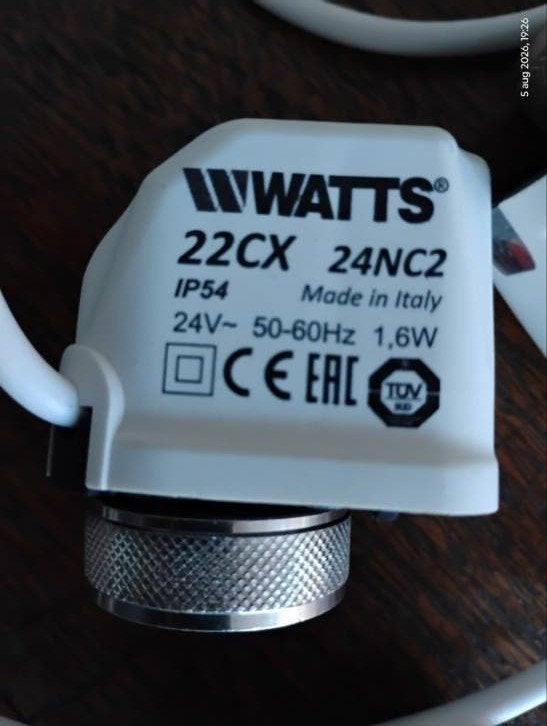 Watts 22CX 24NC2 Actuator voor vloerverwarming, Doe-het-zelf en Verbouw, Verwarming en Radiatoren, Ophalen of Verzenden, Nieuw