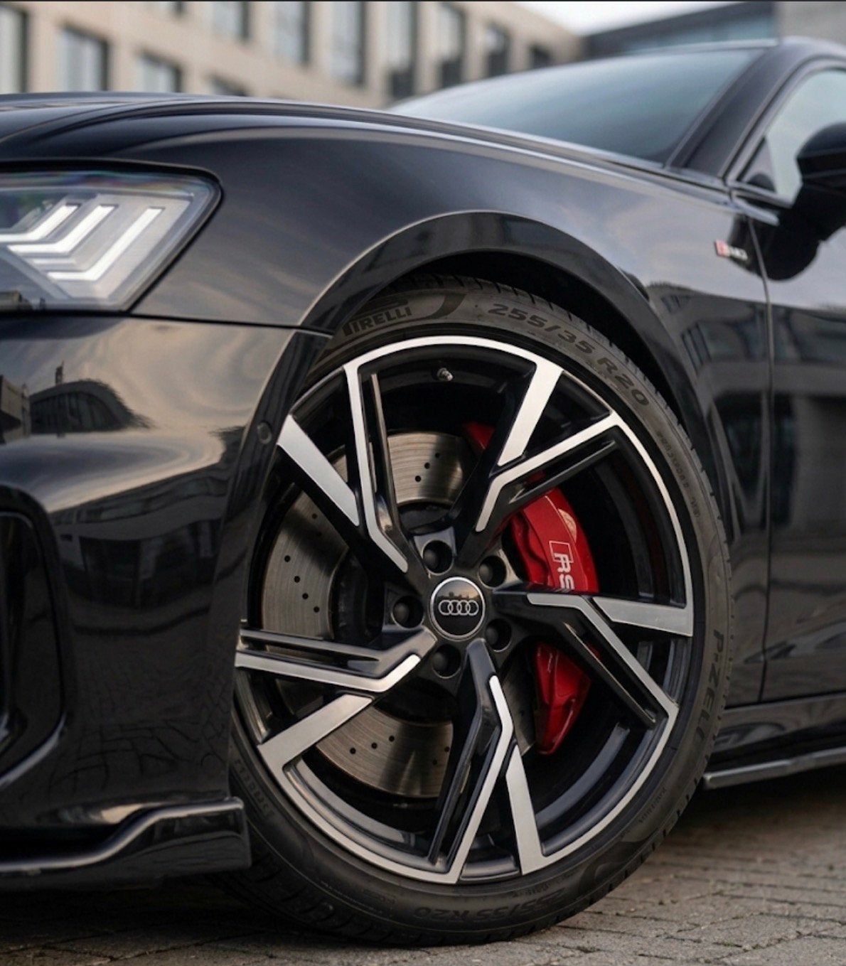 ✅ Audi A6 Q3 RS6 Style Als Nieuw + Audi Original A merk 20”, Ophalen, Gebruikt, 255 mm, Banden en Velgen
