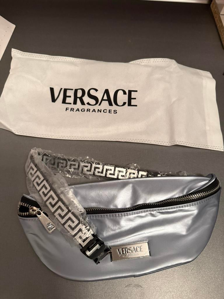 Versace heuptas zilverkleur, Ophalen of Verzenden, Zo goed als nieuw, Zwart, Dame