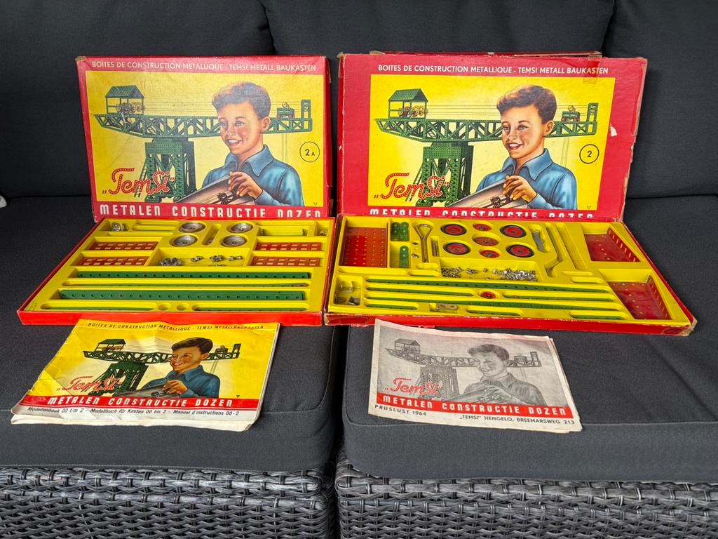Temsi Meccano vintage constructie-speelgoed, Ophalen, Gebruikt
