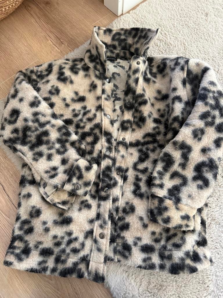 Leuk teddy jasje/vestje met luipaardprint, Ophalen of Verzenden, Gedragen, Beige