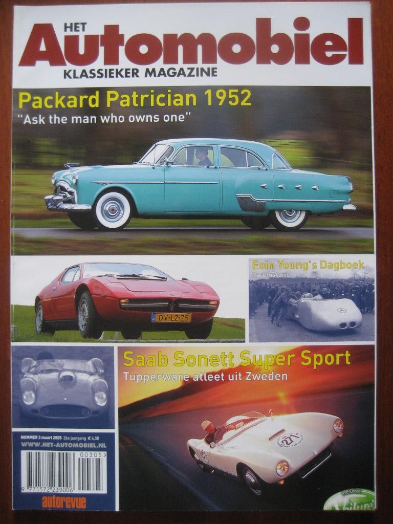 Het Automobiel 3 2005: Saab Sonett, Packard Patrician, Ophalen of Verzenden, Nieuw, Overige merken