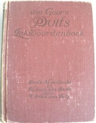 Oud van Goor's Duits zakwoordenboek - F.Prick van Wely- 1943, Boeken, Woordenboeken, F.Prick van Wely, Overige uitgevers, Duits