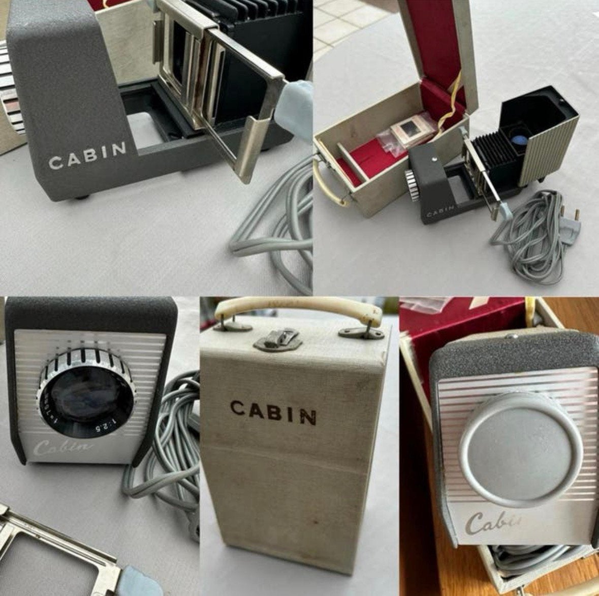 Vintage CABIN Diaprojector met Koffer - Goede Staat, Ophalen of Verzenden, Gebruikt
