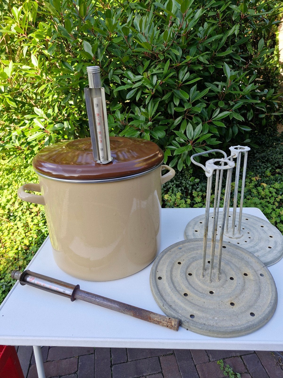 Inmaakketel met thermometer, rekjes en klemmen, Ophalen, Gebruikt, Overige typen