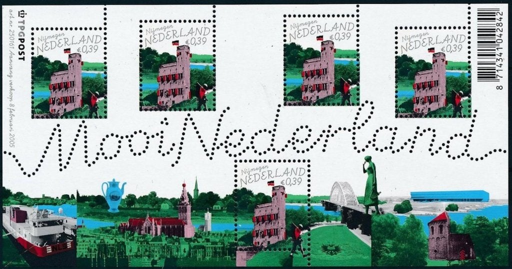 Nederland Blok Mooi Nederland (1) Nijmegen postfris, Postzegels en Munten, Ophalen of Verzenden, Na 1940, Postfris