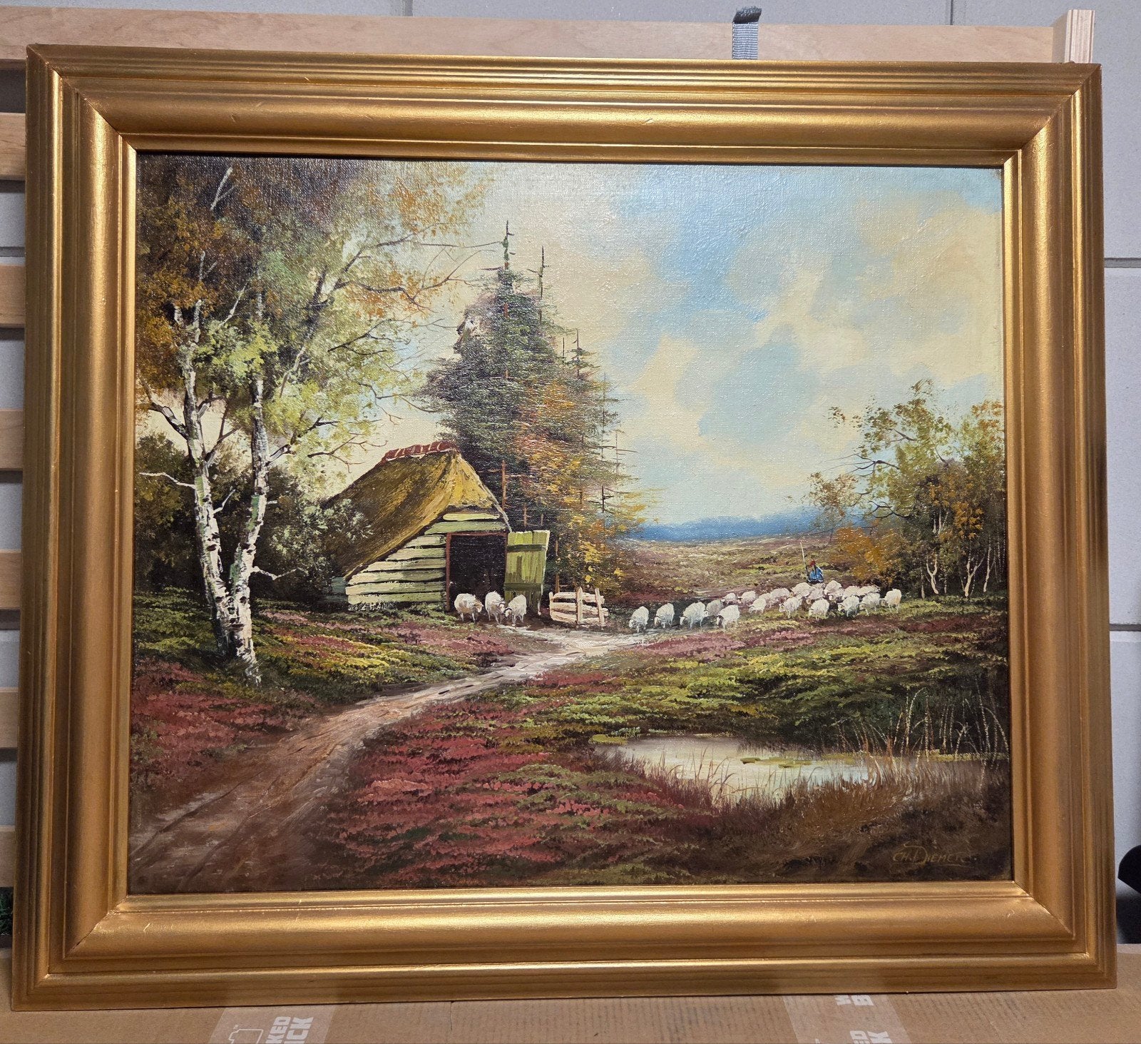 Prachtige Olieverfschilderijen - Diverse Landschappen, Antiek en Kunst, Ophalen, Handgeschilderd, Doek, Landschap