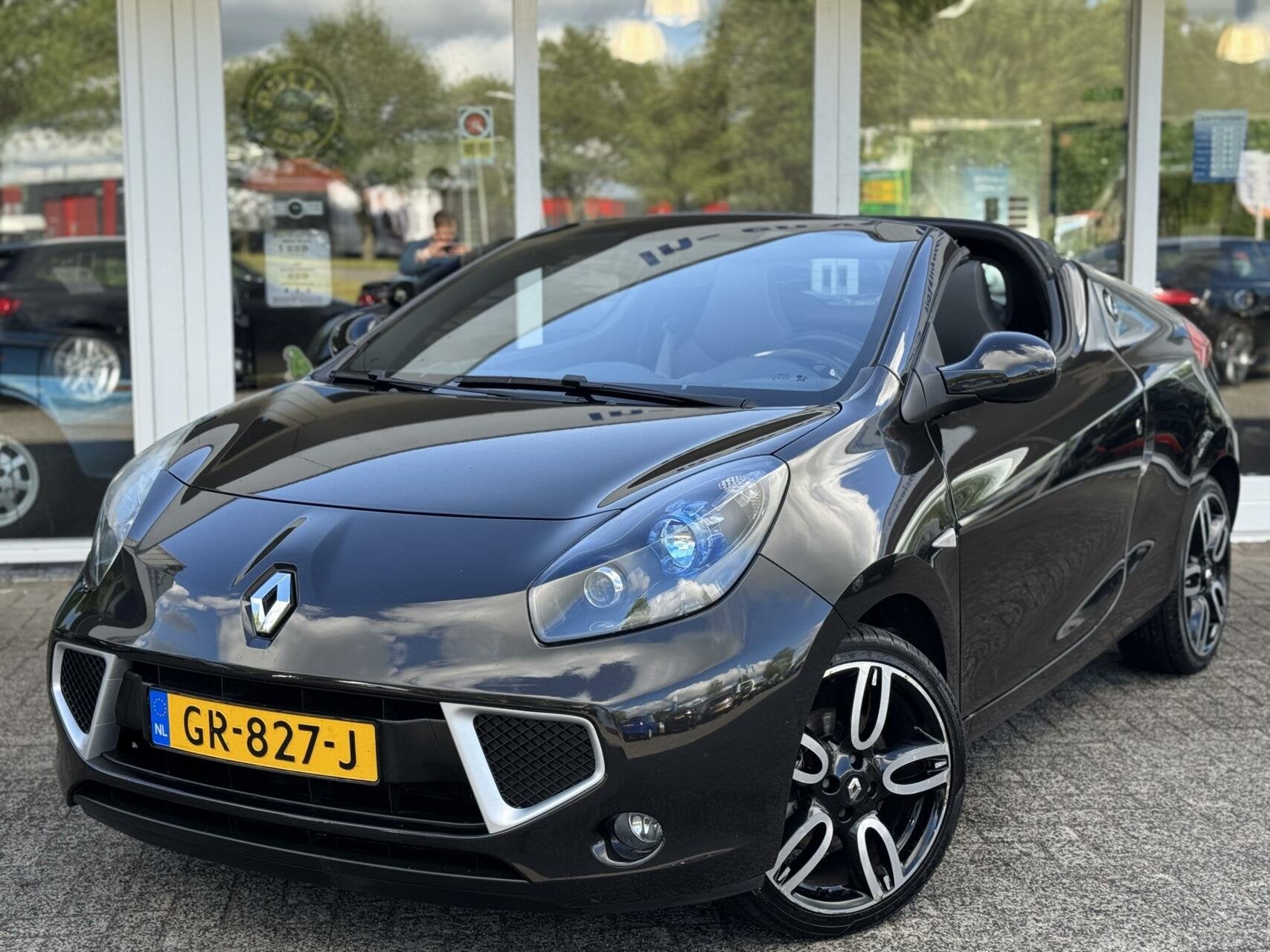 Renault Wind 1.2 TCE 100pk,Dynamique,Airco,Cruise,Lmv,Mistla, Auto's, Voorwielaandrijving, Euro 5, Gebruikt, Zwart