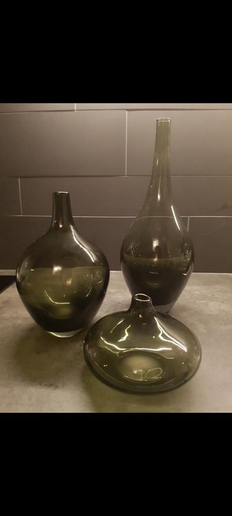 IKEA Glas Vazen Set - 3 Stuks, Ophalen of Verzenden, Zo goed als nieuw, Overige kleuren, Glas
