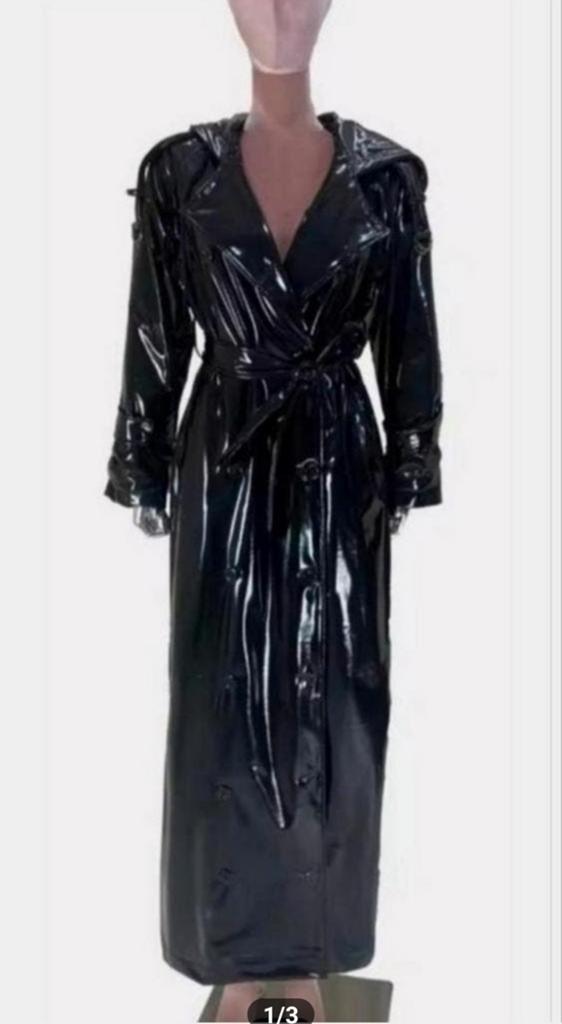 Lakjas met capuchon, tm 3XL, Kleding | Dames, Verzenden, Nieuw, Zwart