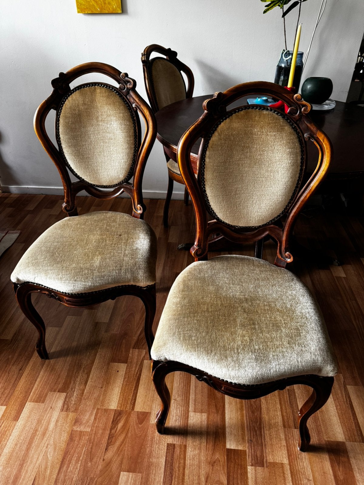Antieke Barok stoelen set, Ophalen