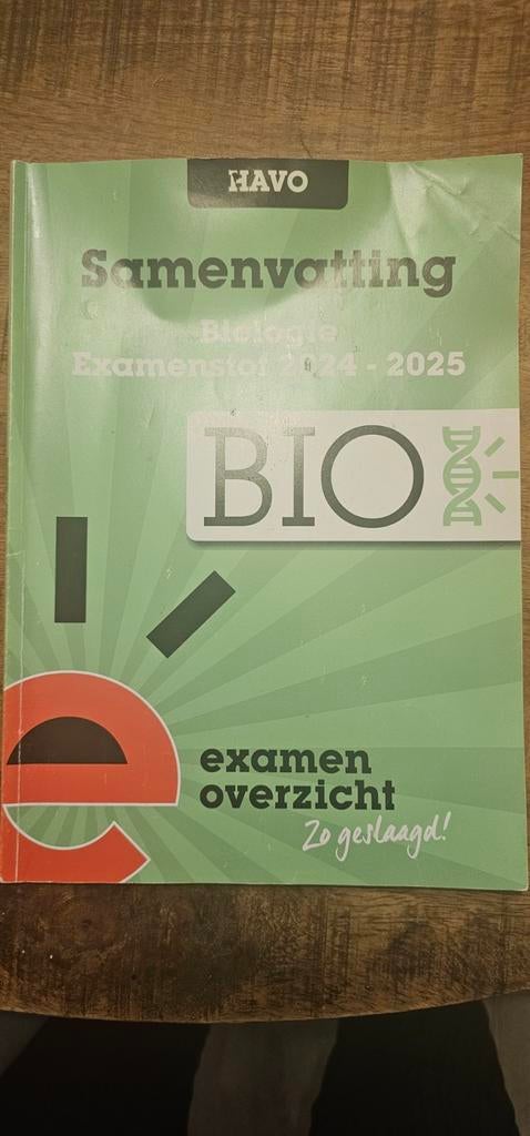 Samenvatting Biologie HAVO Examenstof 2024-2025, Boeken, Schoolboeken, Ophalen of Verzenden, Zo goed als nieuw, HAVO, Biologie
