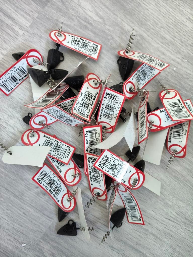 30 x stuks Quantum screw-jigs dart jig heads, Watersport en Boten, Verzenden, Nieuw, Overige typen