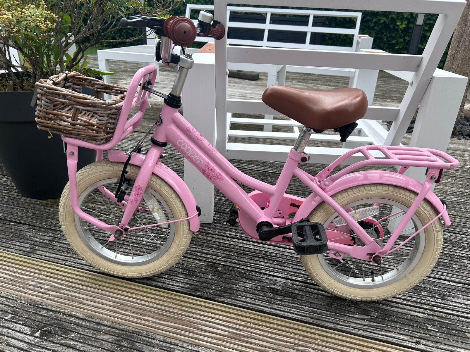 Popal Cooper kinderfiets, Ophalen, Terugtraprem, Zijwieltjes, Gebruikt