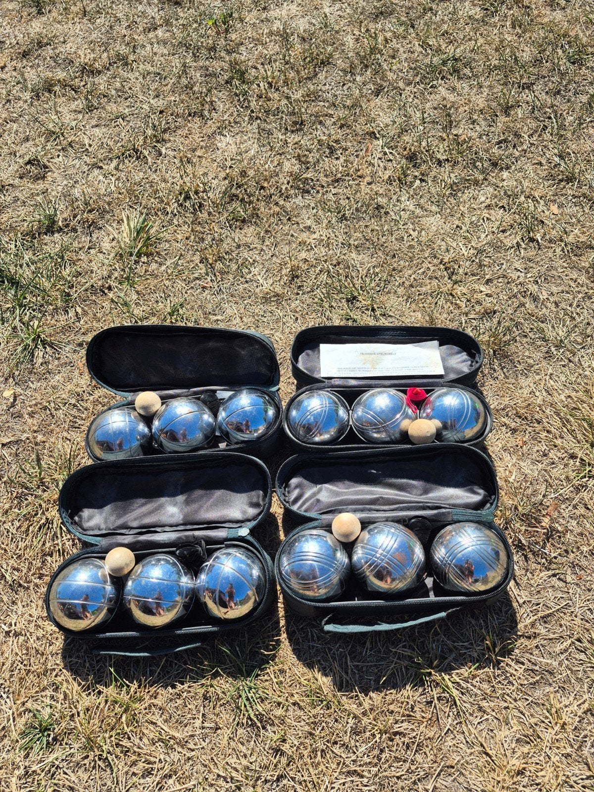 4 setjes jeu de boules - petanque ballen, Ophalen, Gebruikt