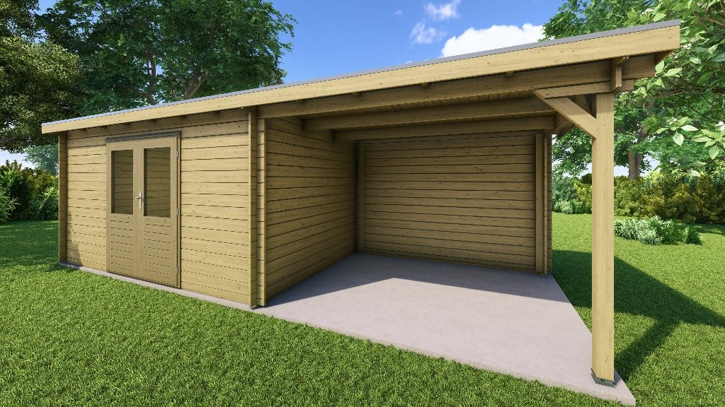 Fonteyn Basicline Lelie met overkapping 700x250cm  Keteldruk, 200 tot 400 cm, Verzenden, Blokhut, Nieuw