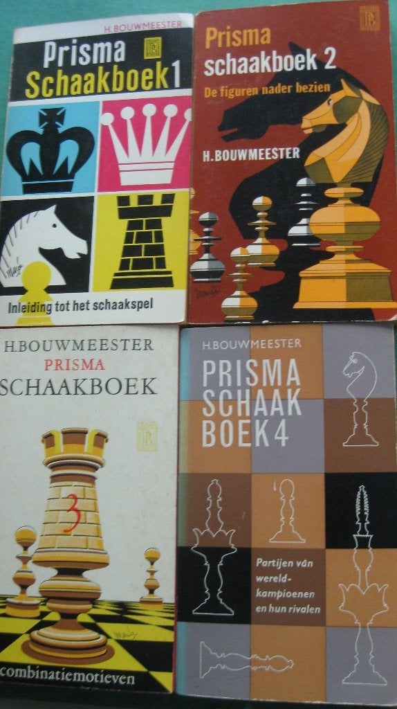 H. Bouwmeester -Prisma schaakboeken 1-4, Ophalen of Verzenden, Minder dan 500 stukjes, Zo goed als nieuw, Schaken