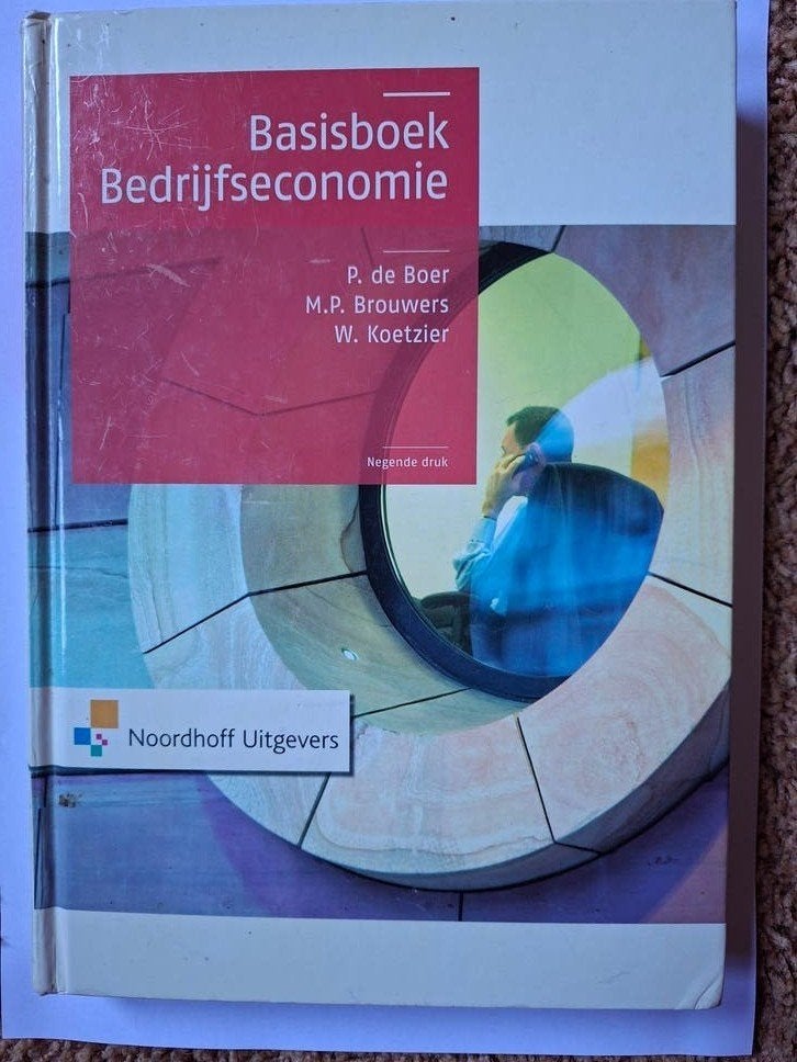 Basisboek Bedrijfseconomie + opgaven., Ophalen of Verzenden, Beta, Zo goed als nieuw, HBO