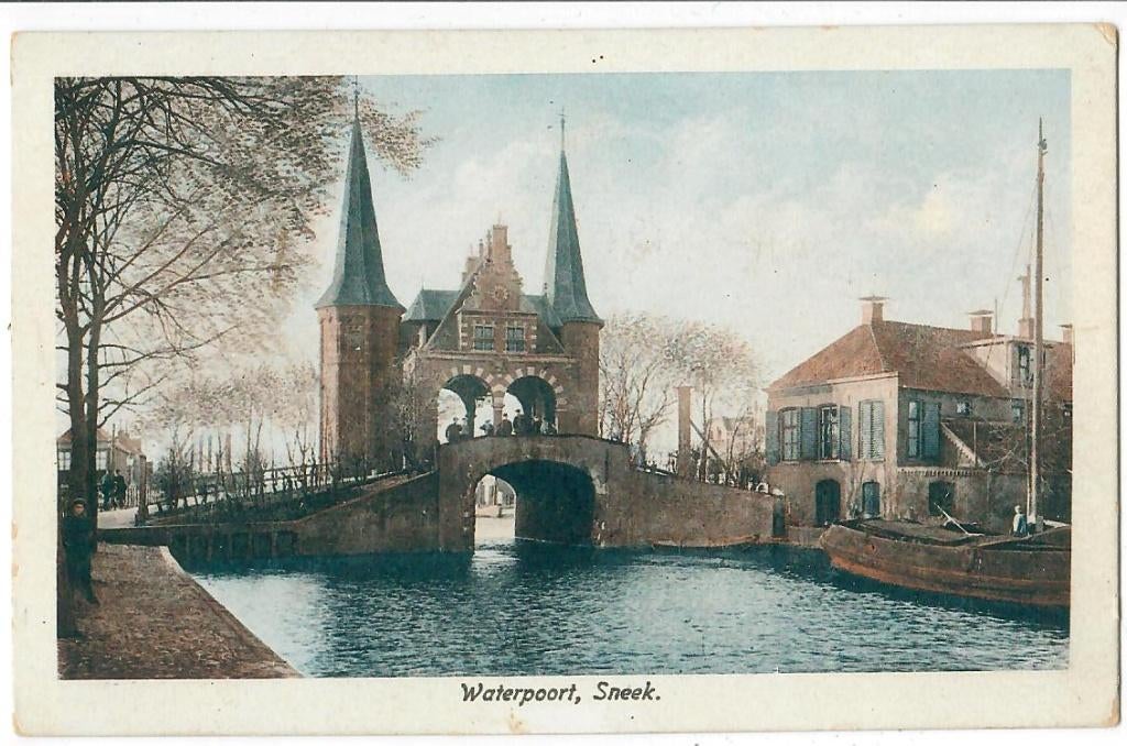 Sneek - Waterpoort (1), Verzamelen, Ansichtkaarten | Nederland, Verzenden, Voor 1920, Ongelopen, Friesland