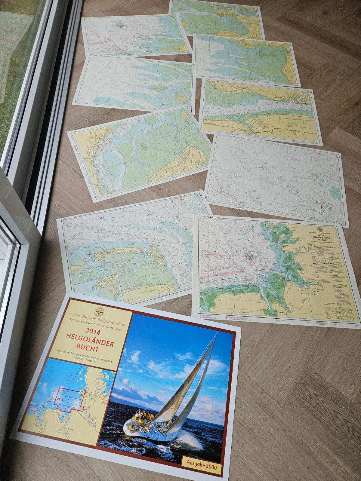 Zeekaarten Helgoländer Bucht uit 2000 - Decoratie & Studie, 2000 tot heden, Europa Overig, Ophalen of Verzenden, Landkaart