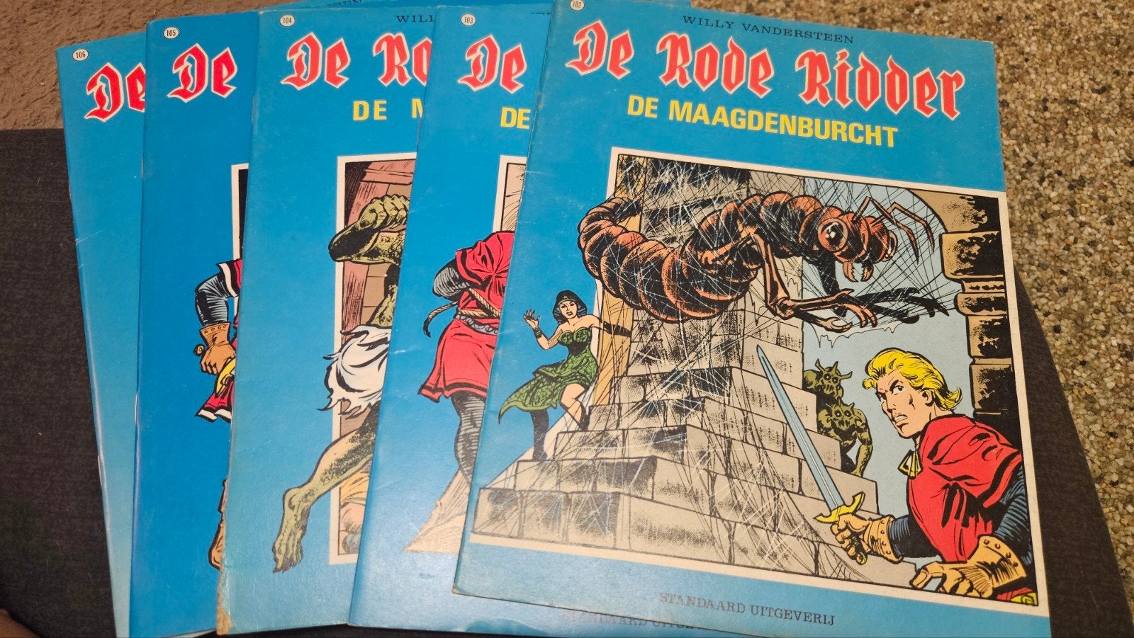 Grote verzameling De Rode Ridder strip ,incl eerste drukken, Boeken, Stripboeken, Gelezen, Willy Vandersteen, Ophalen of Verzenden