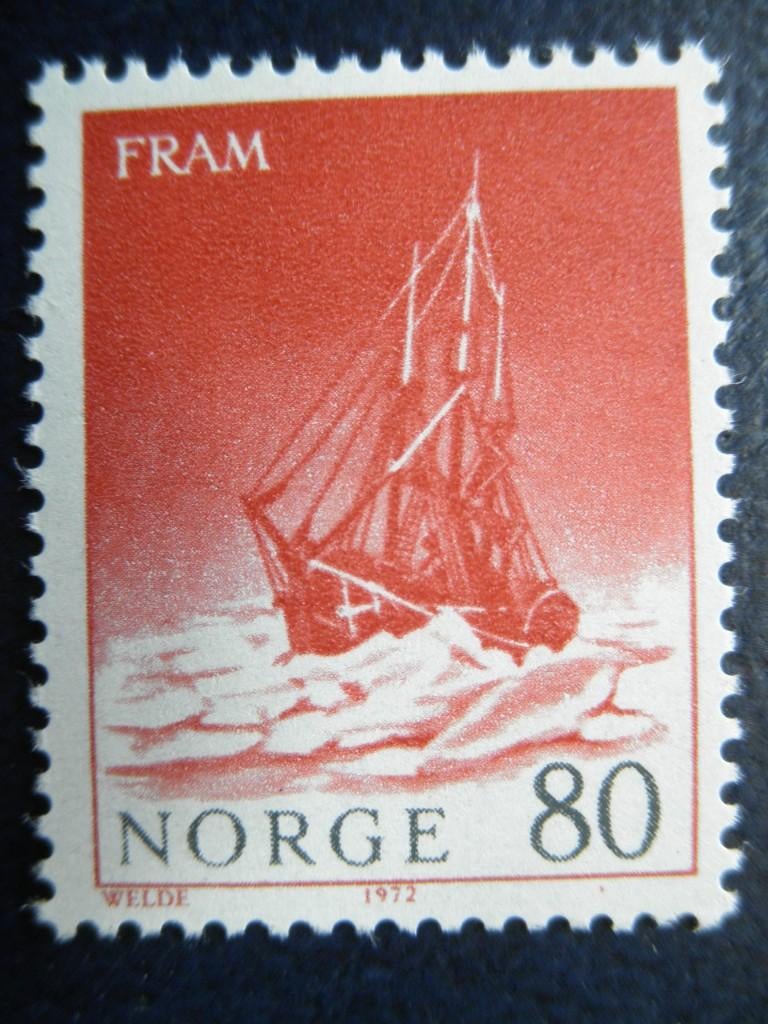 Postzegels Noorwegen 1972 schepen,  Fram cw 1,50 postfris., Ophalen of Verzenden, Noorwegen, Postfris