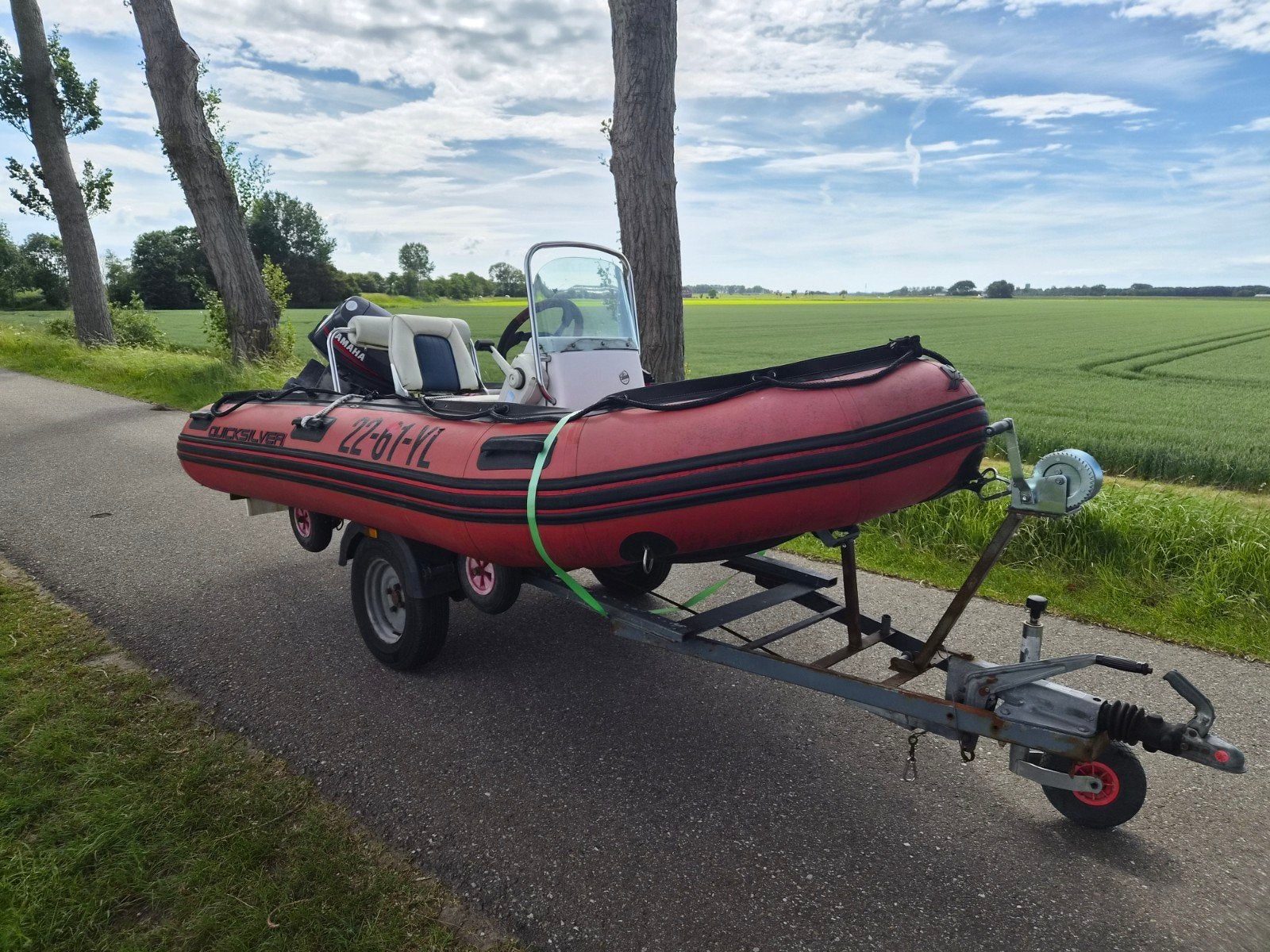 Rib 380 QUICKSILVER COMPLEET SET VAARKLAAR!!!!, Watersport en Boten, Rubberboten, Ophalen, Yamaha