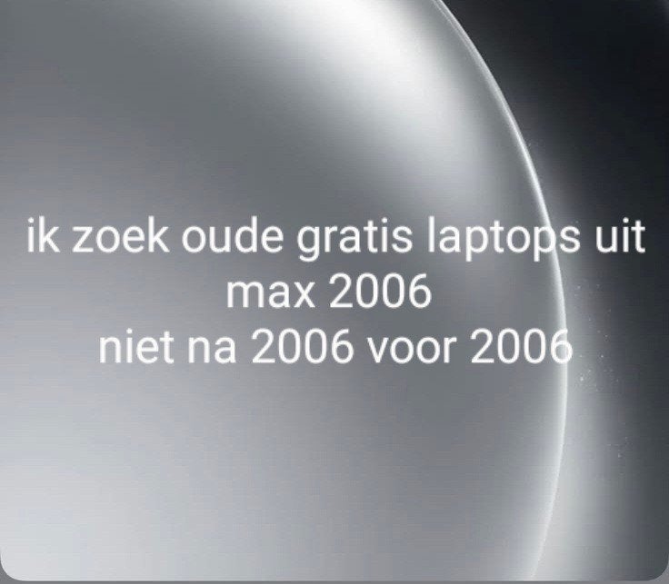 Gezocht: Gratis oude laptops (max 2006) in Dordrecht, Computers en Software, Ophalen, Gebruikt, HDD, Minder dan 4 GB