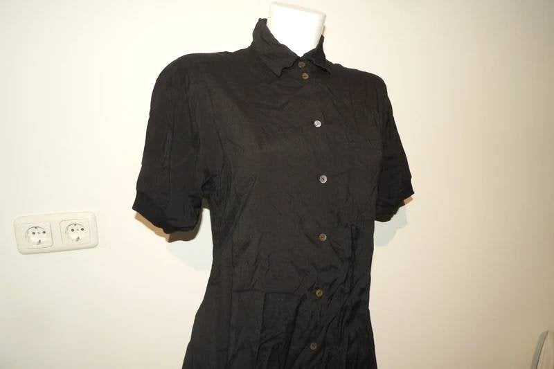 Jean Paul Gaultier vintage jurk knopen pof mouwtjes IT 44, Kleding | Dames, Maat 38/40 (M), Verzenden, Zwart, Zo goed als nieuw