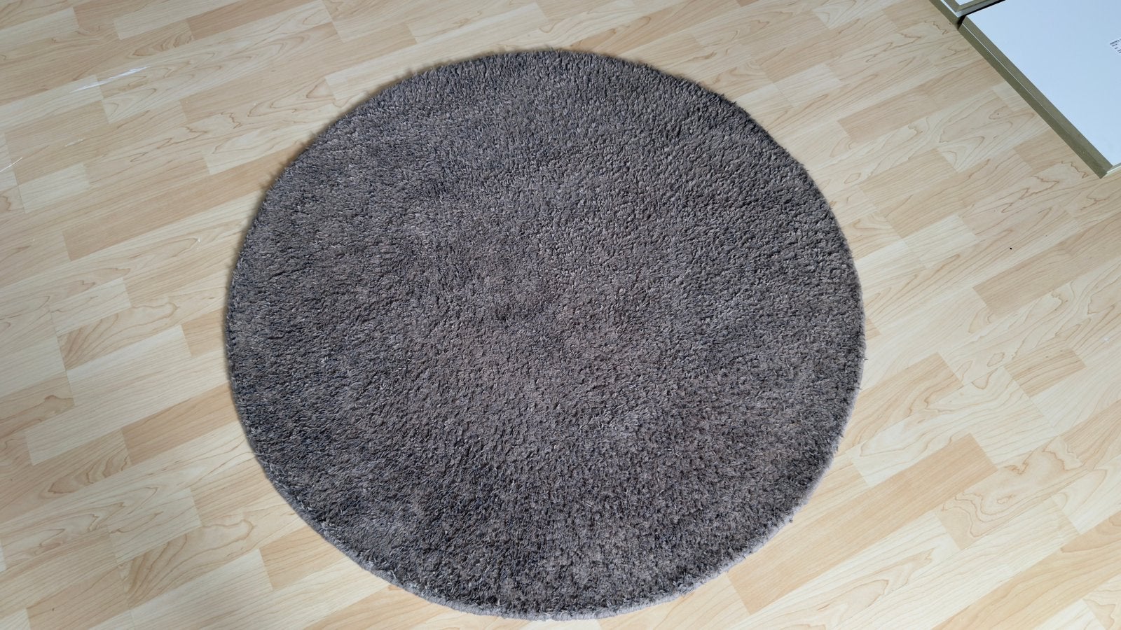 Rond grijs vloerkleed - 100cm, Huis en Inrichting, Stoffering | Tapijten en Kleden, Gebruikt, 100 tot 150 cm, Rond, Grijs