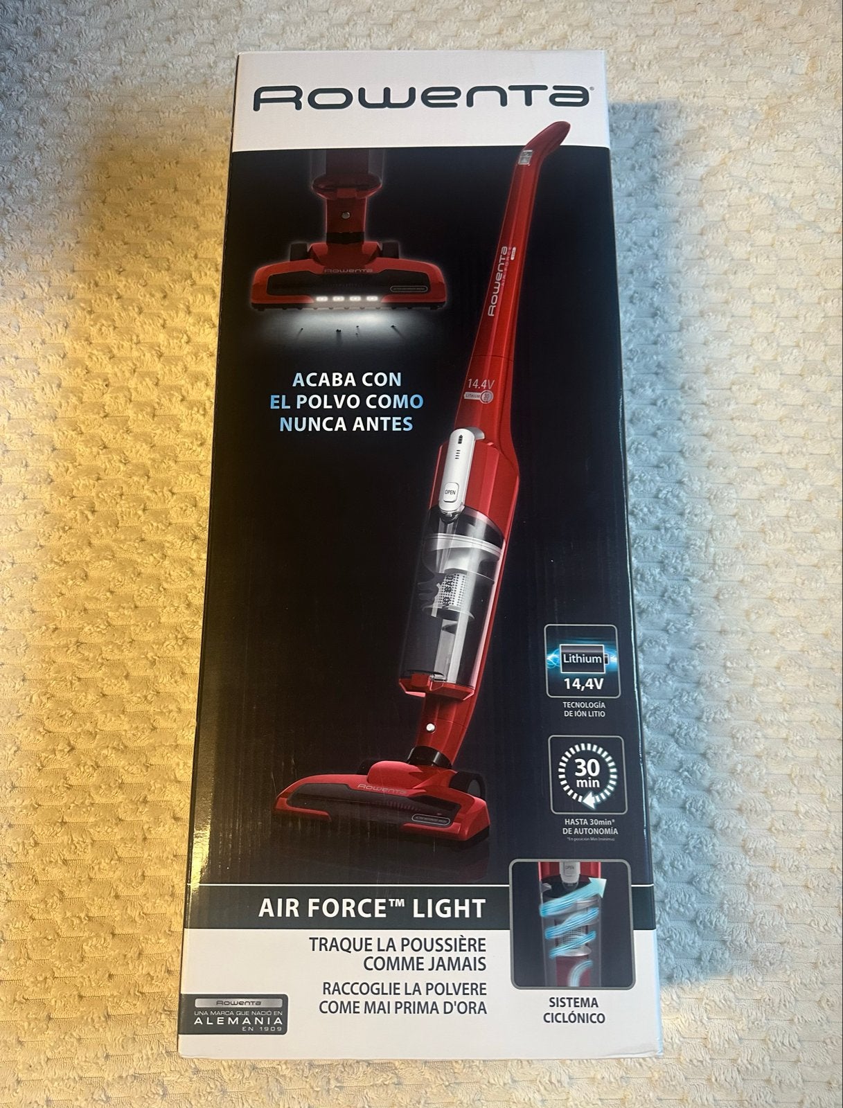 NIEUW! Rowenta Air Force Light 14.4V draadloos, Rowenta, Ophalen of Verzenden, Minder dan 1200 watt, Reservoir