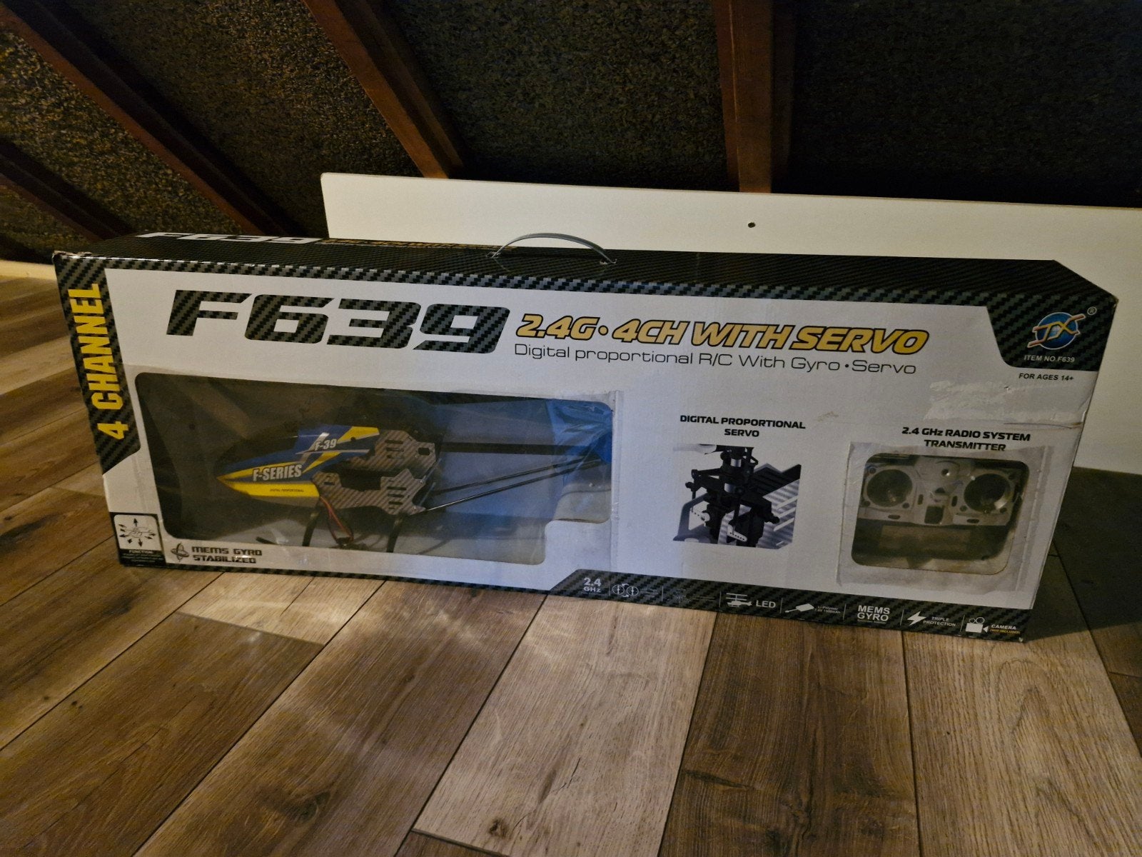 F639 4-kanaals RC Helikopter met Gyro en Servo, RTF (Ready to Fly), Helikopter, Zo goed als nieuw, Ophalen