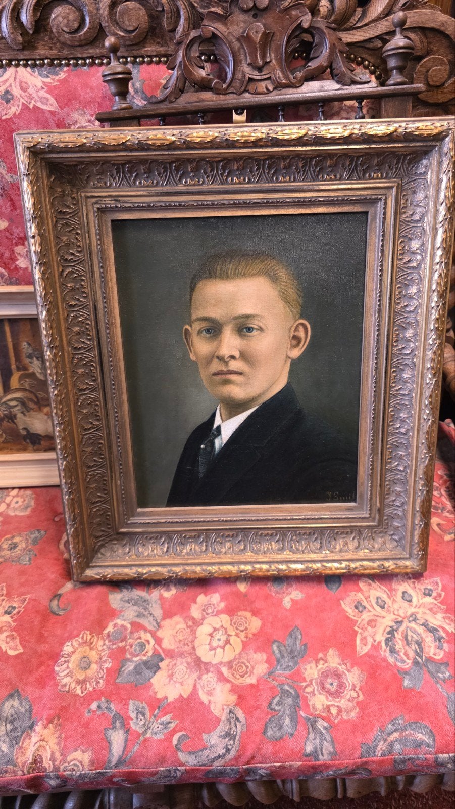 Antiek portret schilderij