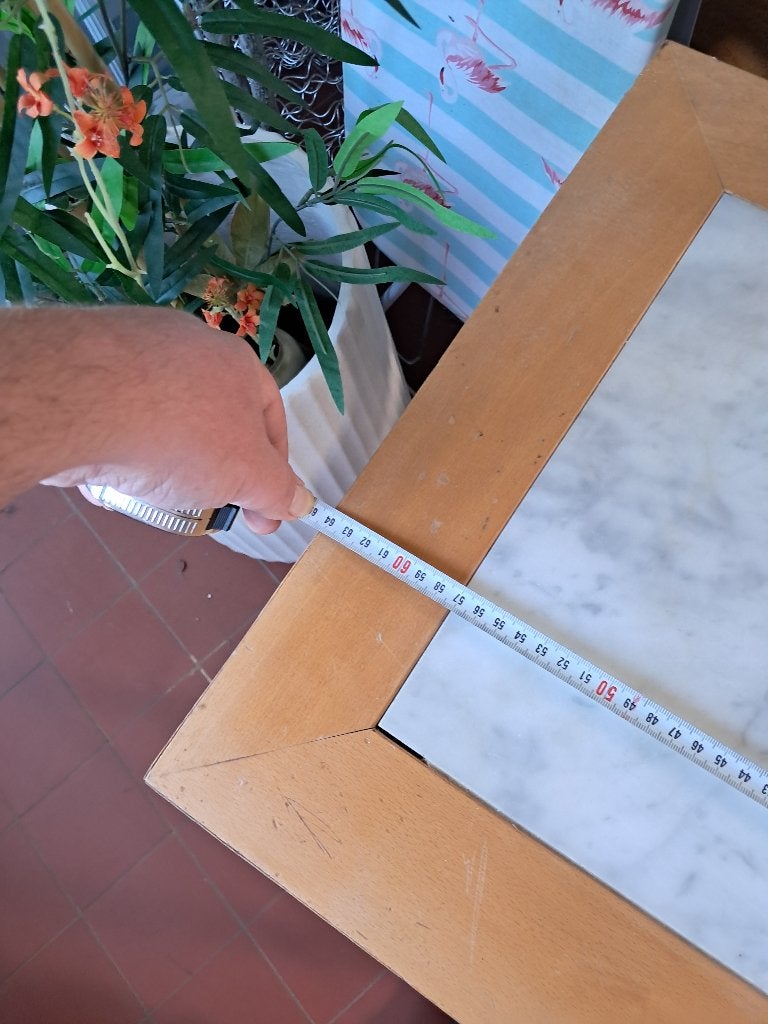 Keukentrolley bijzettafel met marmeren blad  CS27298, Ophalen, Gebruikt, Keukentrolley, Meerkleurig