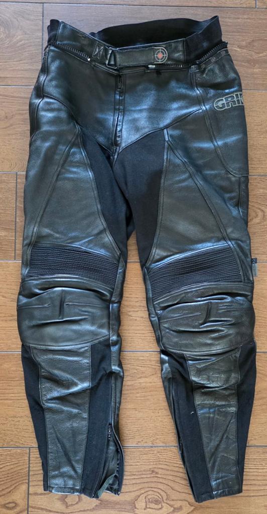 Leren motorbroek Grid, maat 50, Broek | leer, Heren, Grid, Ophalen of Verzenden