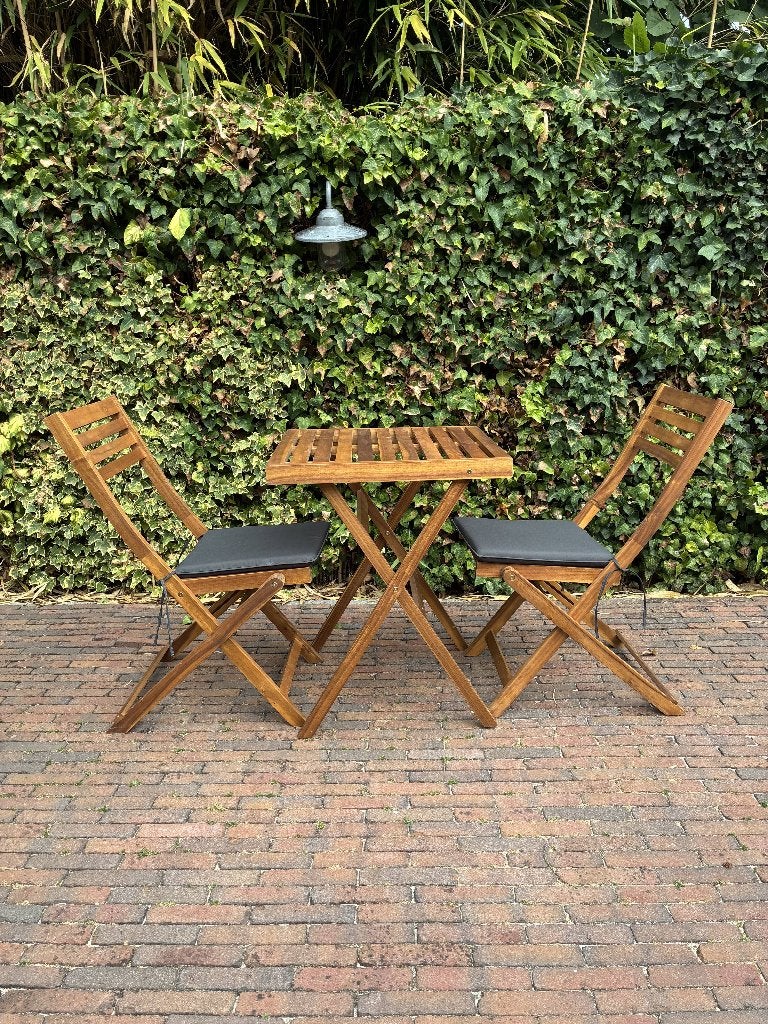 Garden/balcony table and chairs, Tuin en Terras, Nieuw, Tuinset, Hout, Ophalen