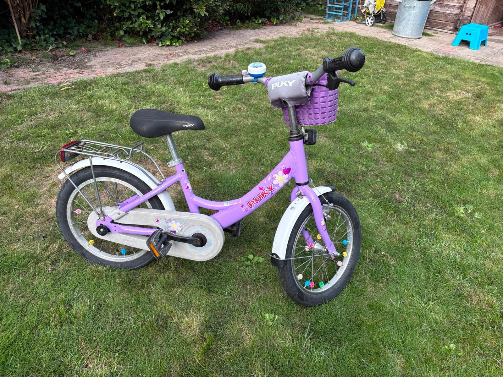 Puky 16" kinderfiets alu paars, Ophalen, Gebruikt, Terugtraprem, 16 tot 20 inch