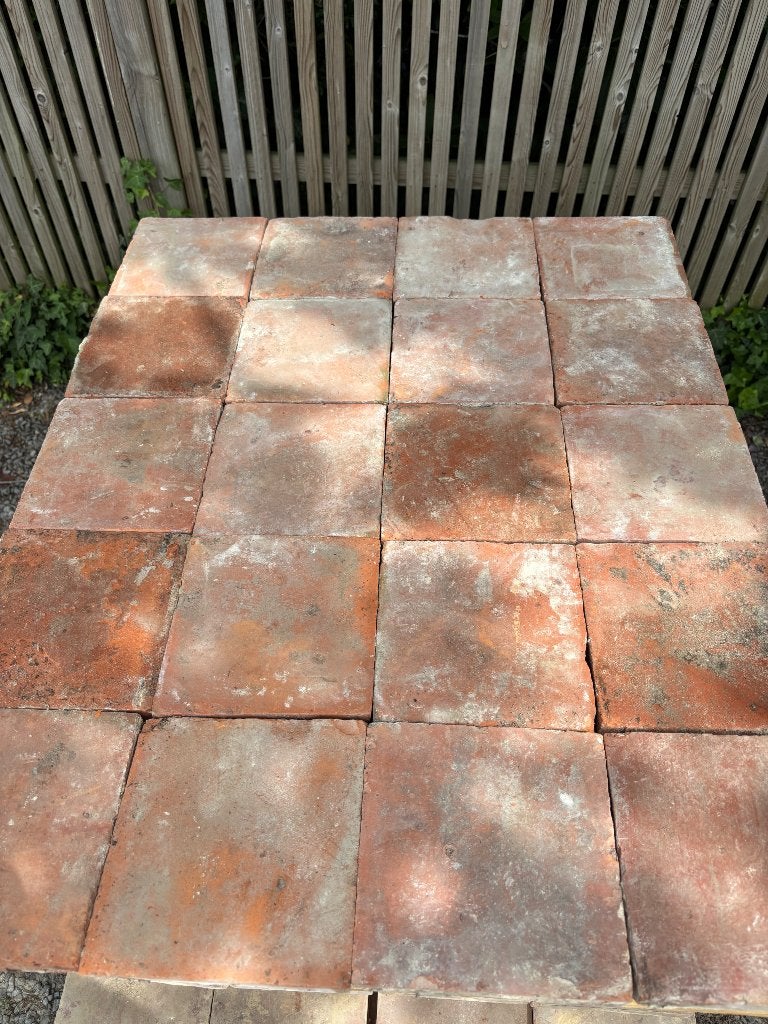 Lot antieke terracotta tegels Voor info BELLEN 0474220705, Ophalen