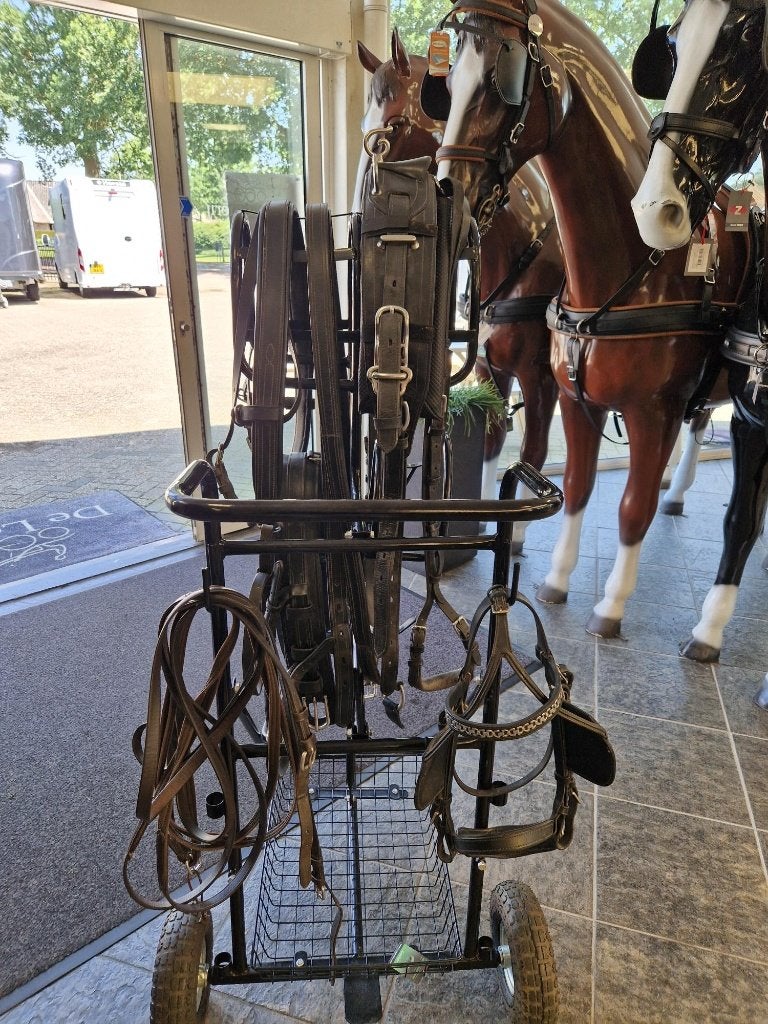 Enkelspan Ideal Luxe Leder Tuig Zwart Cob, Ideal Equestrian, Gebruikt, Mentuig, Ophalen of Verzenden