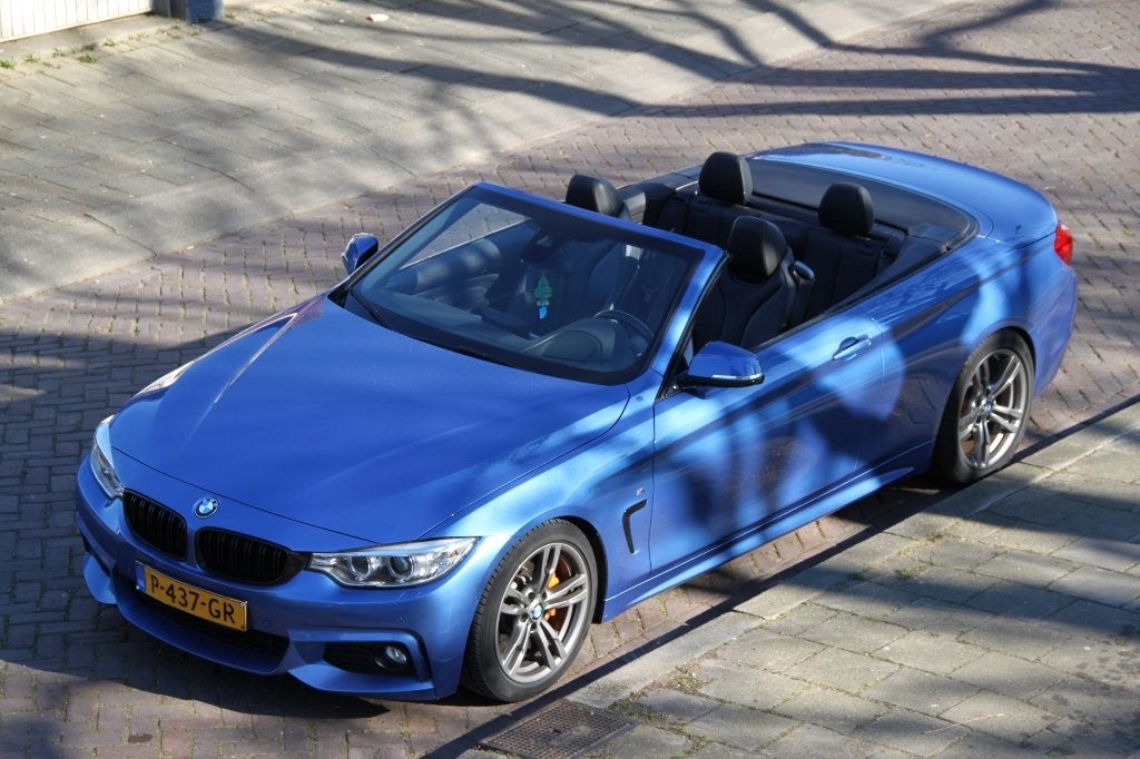 BMW 428IA 2.0 Cabrio Estoril Blue, Auto's, BMW, Automaat, 745 kg, Cabriolet, Particulier