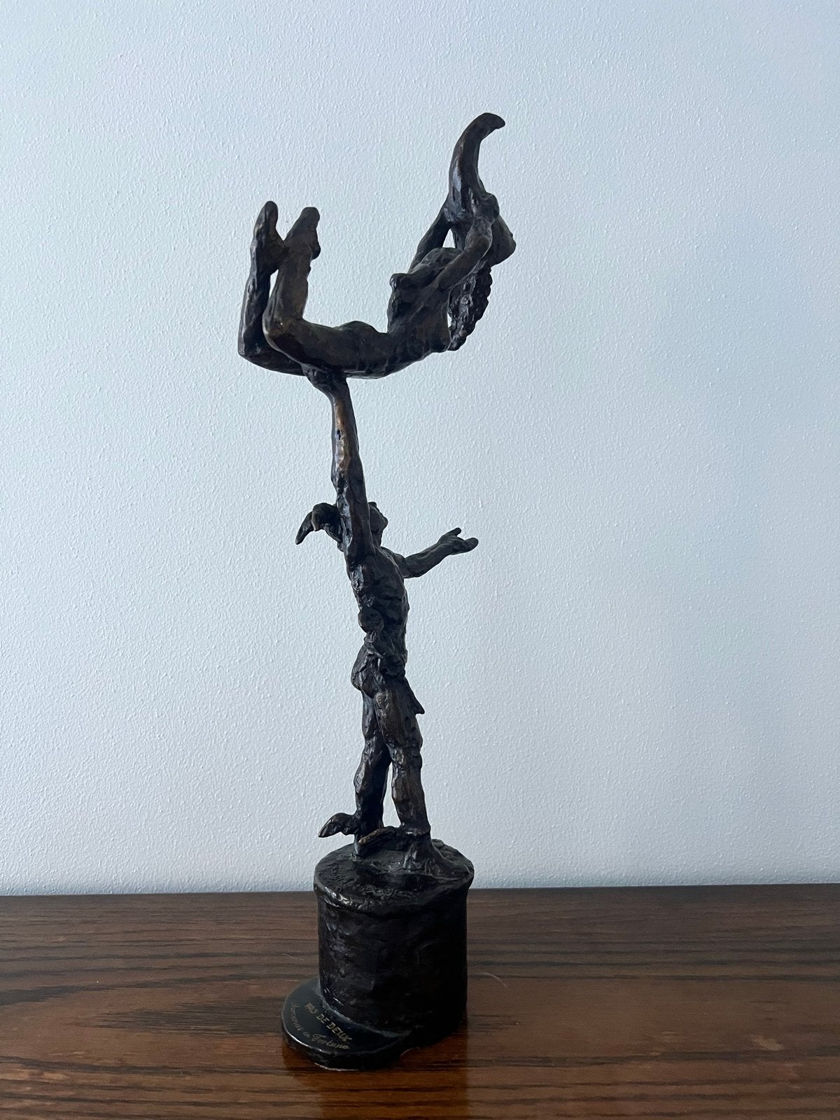 Bronzen beeld “Pas de deux”, Gepatineerd, Ophalen of Verzenden, Brons, 20 - 50 cm