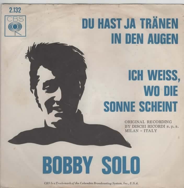Bobby Solo- Du hast ja Tränen, Cd's en Dvd's, Vinyl Singles, 7 inch, Ophalen of Verzenden, Zo goed als nieuw, Pop
