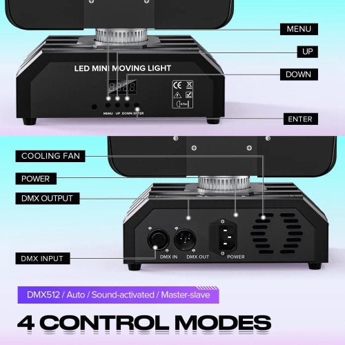 DJLicht 150W ronddraaiende movinghead RGBW 4 in 1, Geluidgestuurd, ., Nieuw, Ophalen of Verzenden