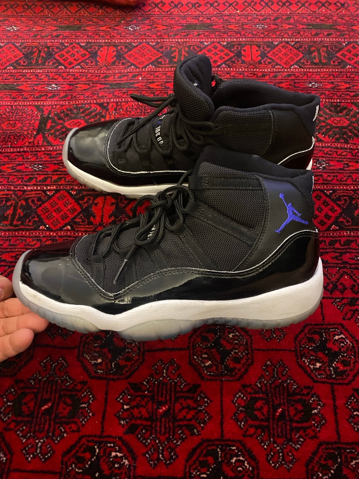 Nike Air Jordan 11 Retro 'Space Jam' Sneakers - Maat 38.5, Ophalen of Verzenden, Gedragen, Zwart, Sneakers of Gympen